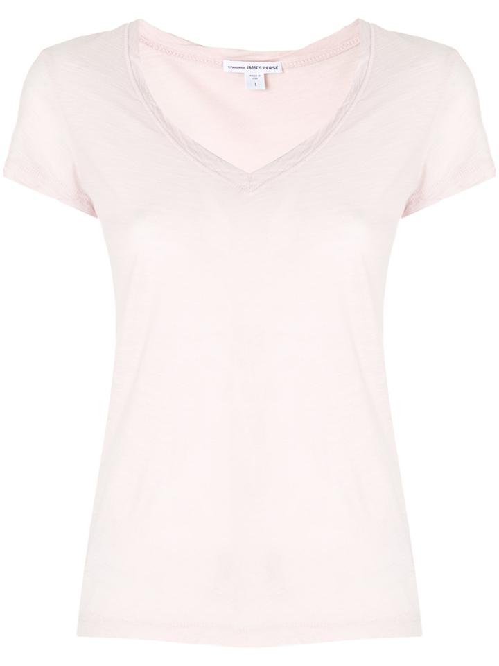 James Perse Reverse Binding Tee - Nude & Neutrals