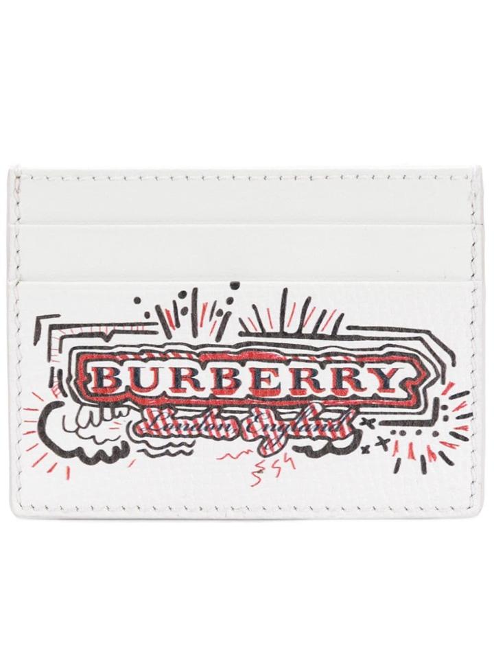 Burberry Printed Cardholder - White