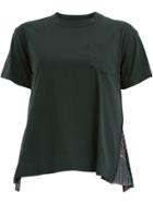 Sacai Pleated Detailed T-shirt - Green