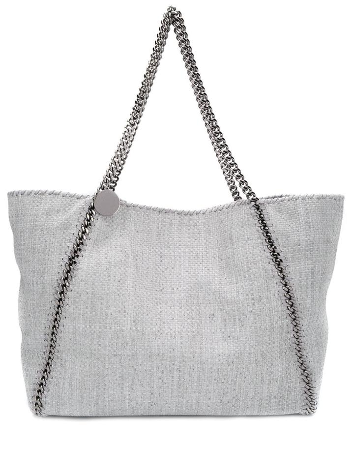 Stella Mccartney Raffia Falabella Tote - Grey