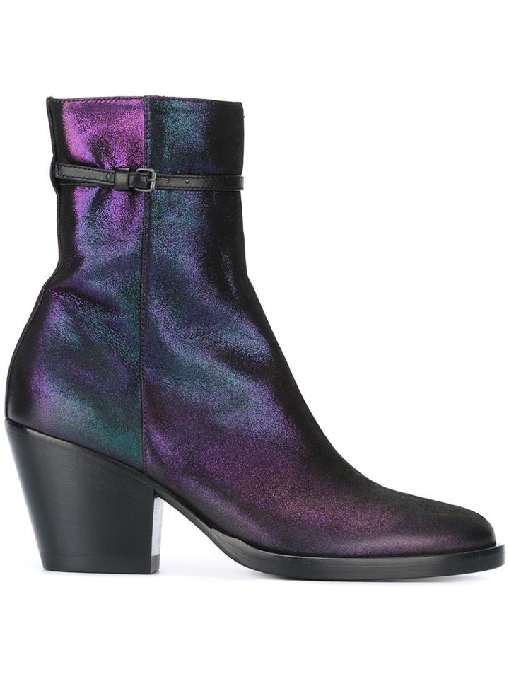 A.f.vandevorst Petrol Effect Ankle Boots