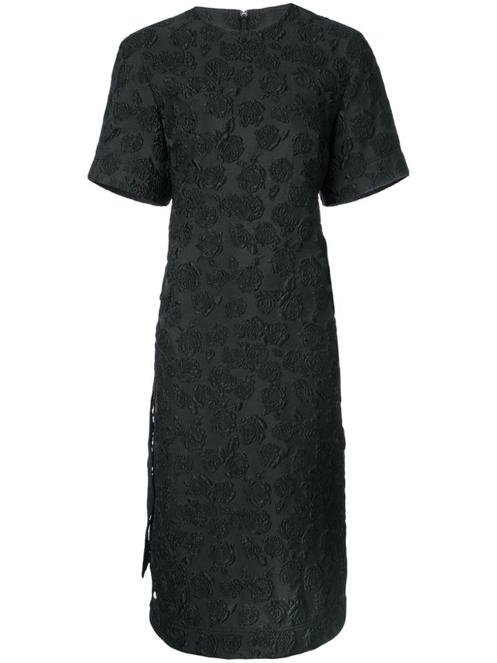 Calvin Klein 205w39nyc Side Slit Jacquard Day Dress - Black