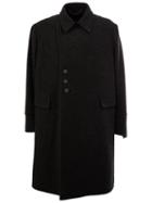 Aganovich Mid-length Coat, Men's, Size: 46, Grey, Wool