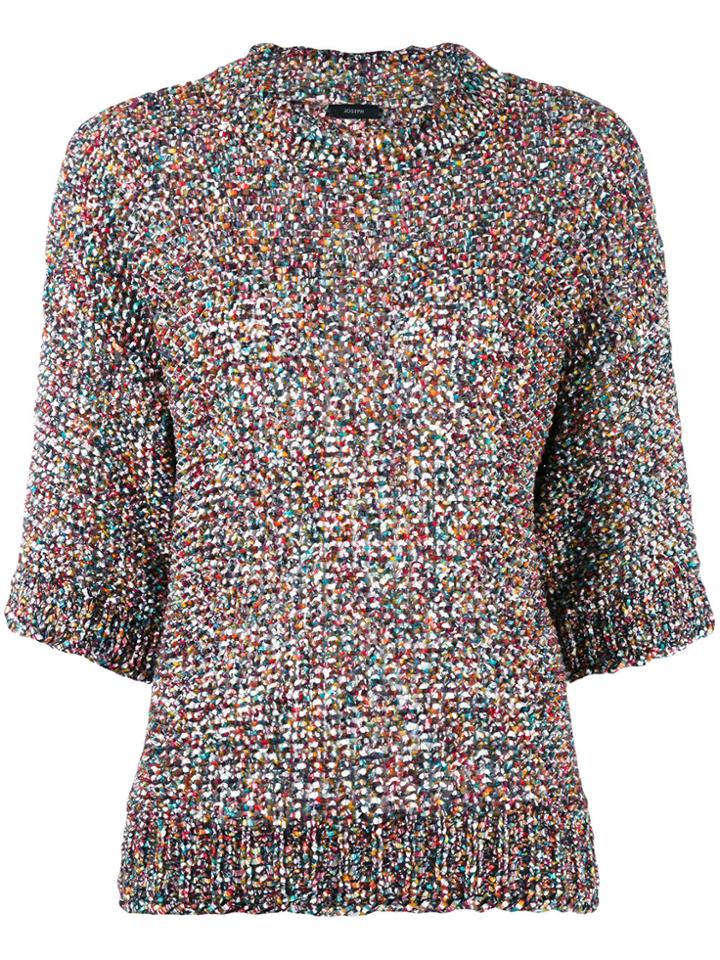 Joseph Knitted Colours Tweed Top - Multicolour