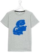 Karl Lagerfeld Kids - Silhouette Print T-shirt - Kids - Cotton - 16 Yrs, Boy's, Grey