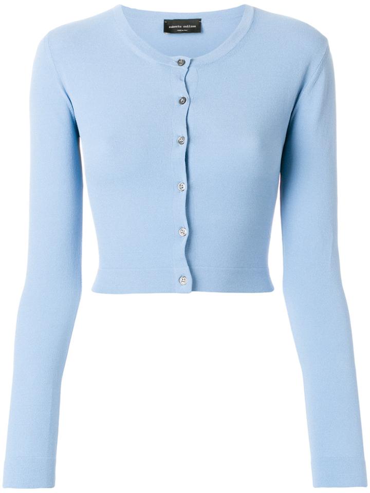 Roberto Collina Coreana Cropped Cardigan - Blue