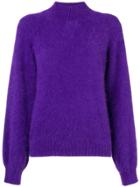 Alberta Ferretti Mock Neck Sweater - Pink & Purple