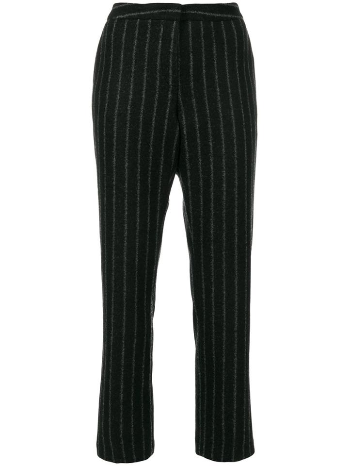 Fabiana Filippi Cropped Pinstripe Trousers - Black