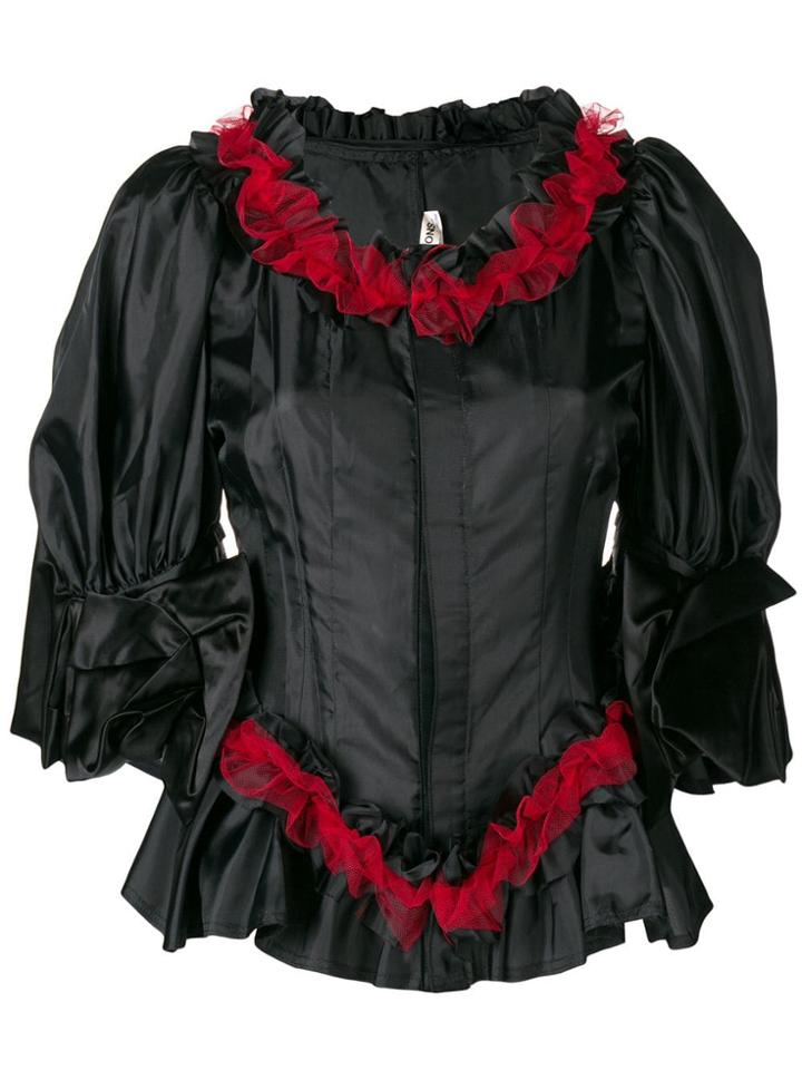 Comme Des Garçons Ruffle Blouse - Black