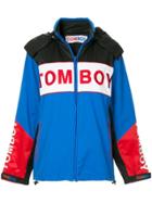 Filles A Papa Hooded Logo Parka Jacket - Multicolour