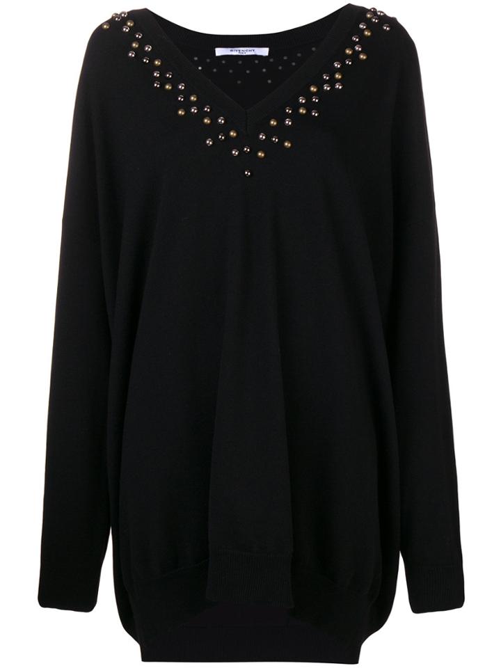 Givenchy Embellished Long-sleeve Sweater - Black