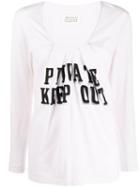 Maison Martin Margiela Pre-owned 1990's Private Keep Out Top - Pink