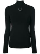 Stella Mccartney - Silver Hoop Sweater - Women - Polyester/viscose/metal - 42, Black, Polyester/viscose/metal
