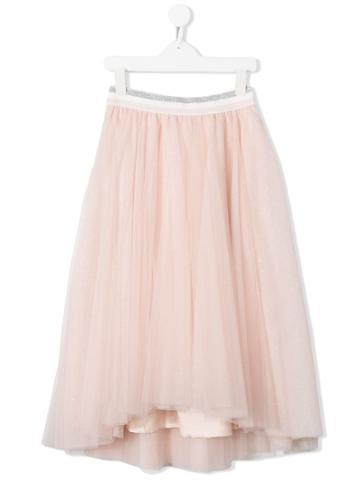 Lapin House Pleated Tulle Skirt - Pink