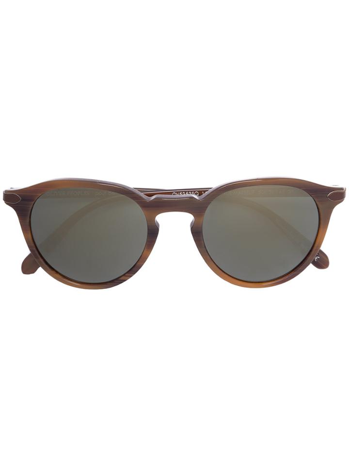 Oliver Peoples Round Frame Sunglasses - Brown