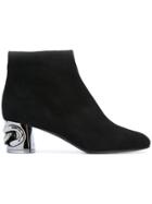 Casadei Maxi Chain Ankle Boots - Black