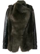 Plein Sud Panelled Fur Jacket - Green