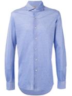 Xacus - Slim-fit Shirt - Men - Cotton - 40, Blue, Cotton