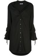 Derek Lam 10 Crosby Bell Sleeve Twist Front Button-down Shirtdress -