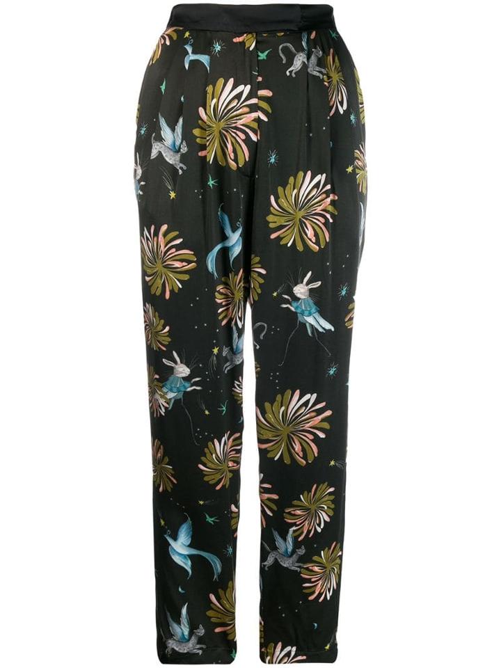 Forte Forte Fairytale Printed Trousers - Black