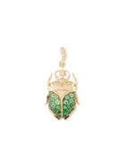 Aurelie Bidermann 'scarab' Tsavorite And Diamond Pendant, Women's, Metallic