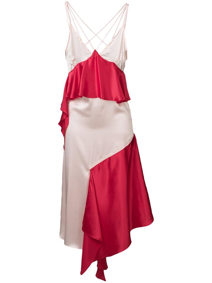 Each X Other Ruffled Asymmetric Dress - Red
