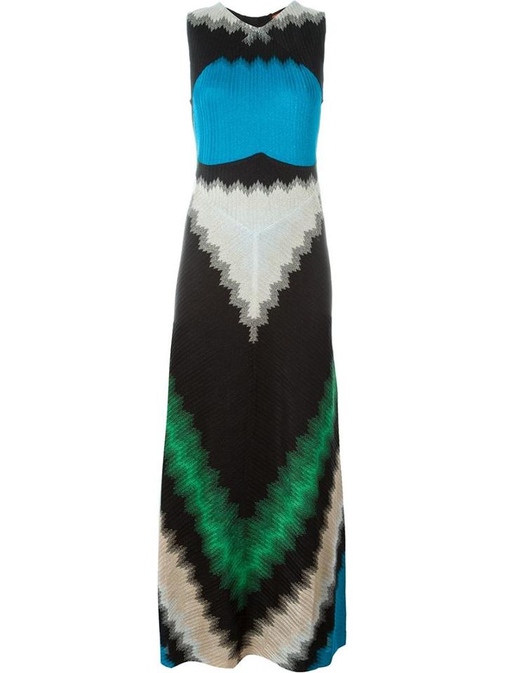 Missoni Ribbed Dress, Women's, Size: 42, Black, Rayon/cupro/polyester/spandex/elastane