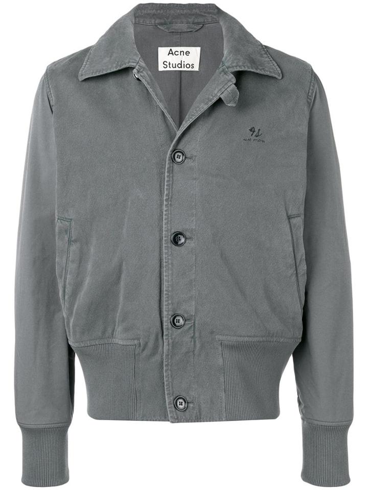 Acne Studios Button Front Jacket - Grey