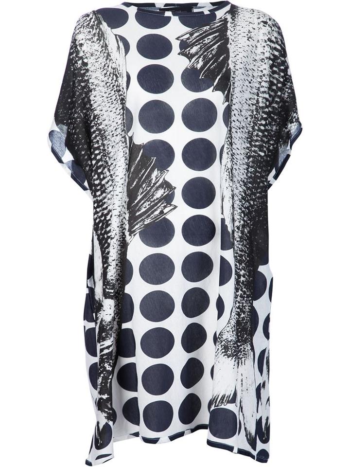 Area Di Barbara Bologna Fish Pattern Oversized T-shirt Dress
