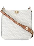 Michael Michael Kors Logo Print Shoulder Bag, Women's, White, Leather