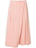 Des Prés Wrap Style Skort Trousers - Pink & Purple