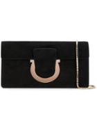 Salvatore Ferragamo - Sangria Clutch - Women - Suede - One Size, Black, Suede