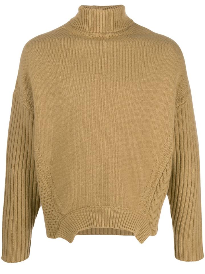 Golden Goose Upside Down Turtle Neck Jumper - Brown