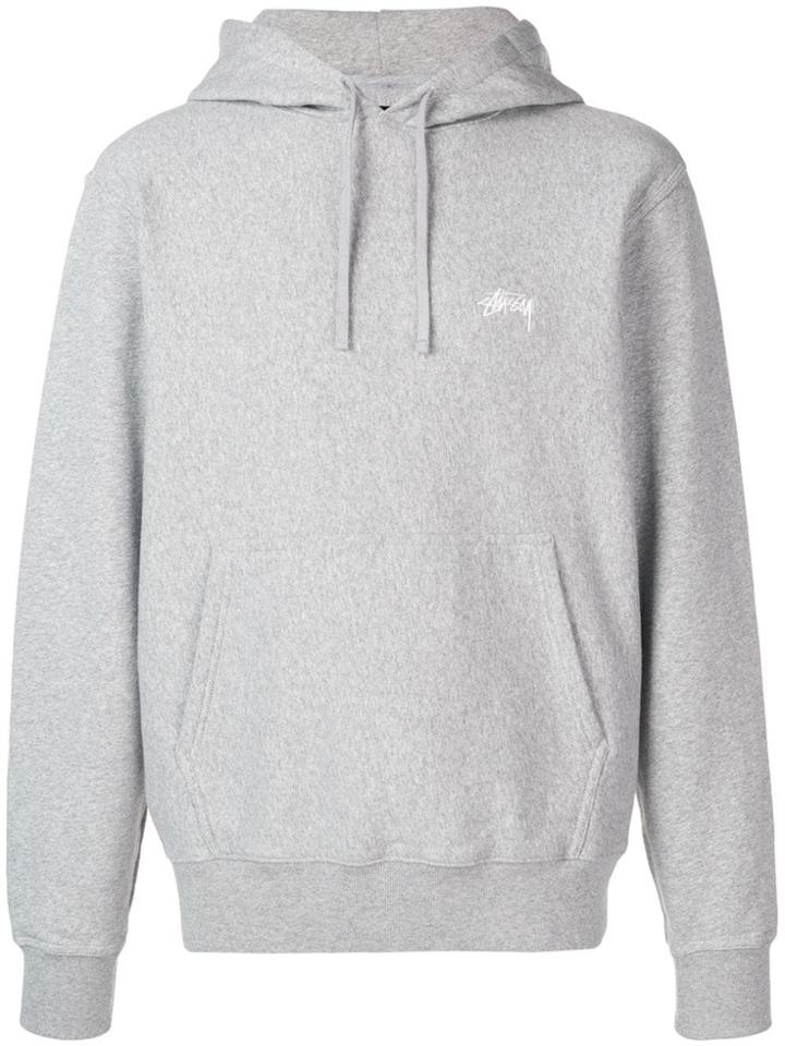 Stussy Classic Brand Hoodie - Grey