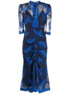 Alice Mccall Sheer Embroidered Dress - Blue