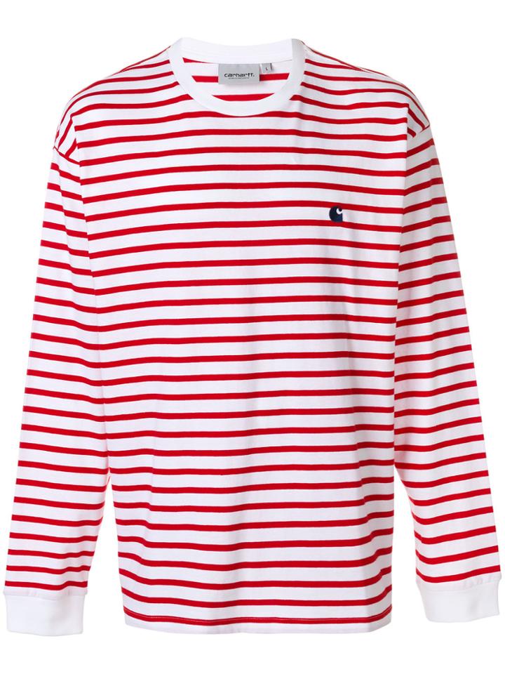 Carhartt Striped Long Sleeve Top - Red