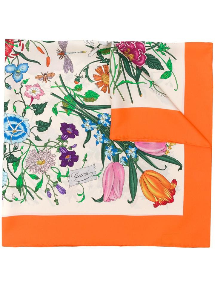 Gucci Classic Square Scarf - Orange