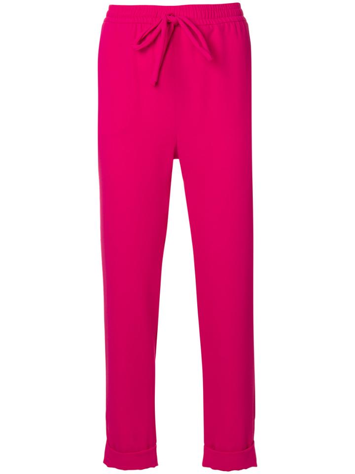 P.a.r.o.s.h. Cropped Drawstring Tracksuit Bottoms - Pink & Purple