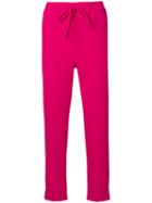 P.a.r.o.s.h. Cropped Drawstring Tracksuit Bottoms - Pink & Purple