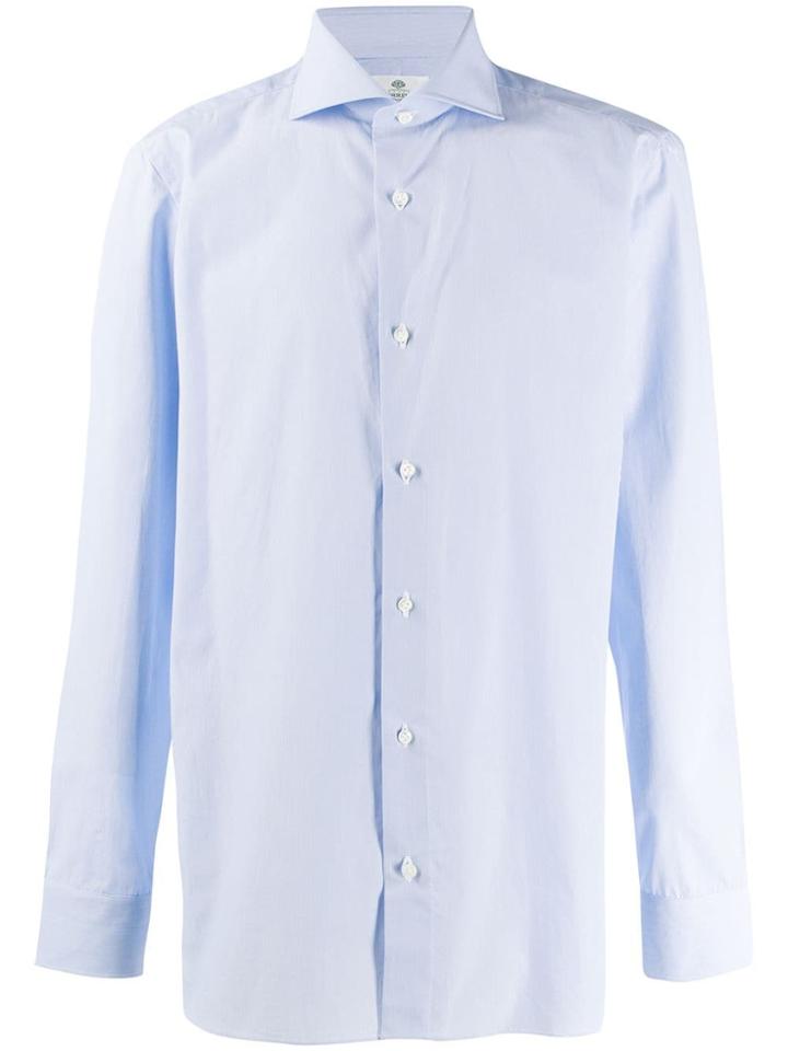 Borrelli Bat-wing Collar Shirt - Blue