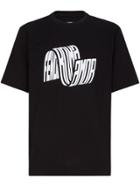 Fendi Wave Logo T-shirt - Black