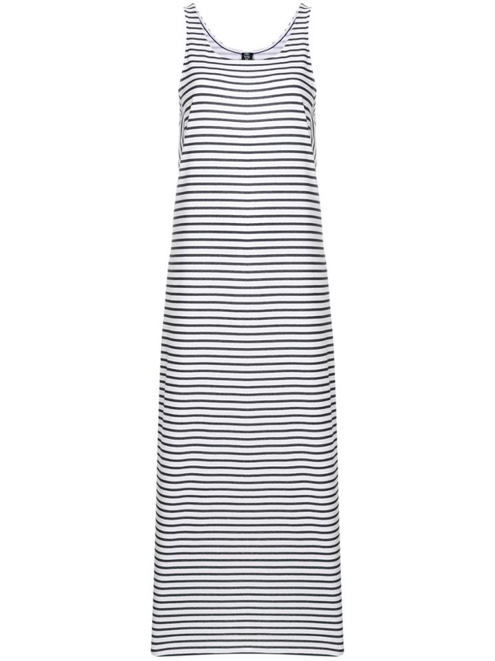 Eleventy Long Flared Striped Dress - Blue