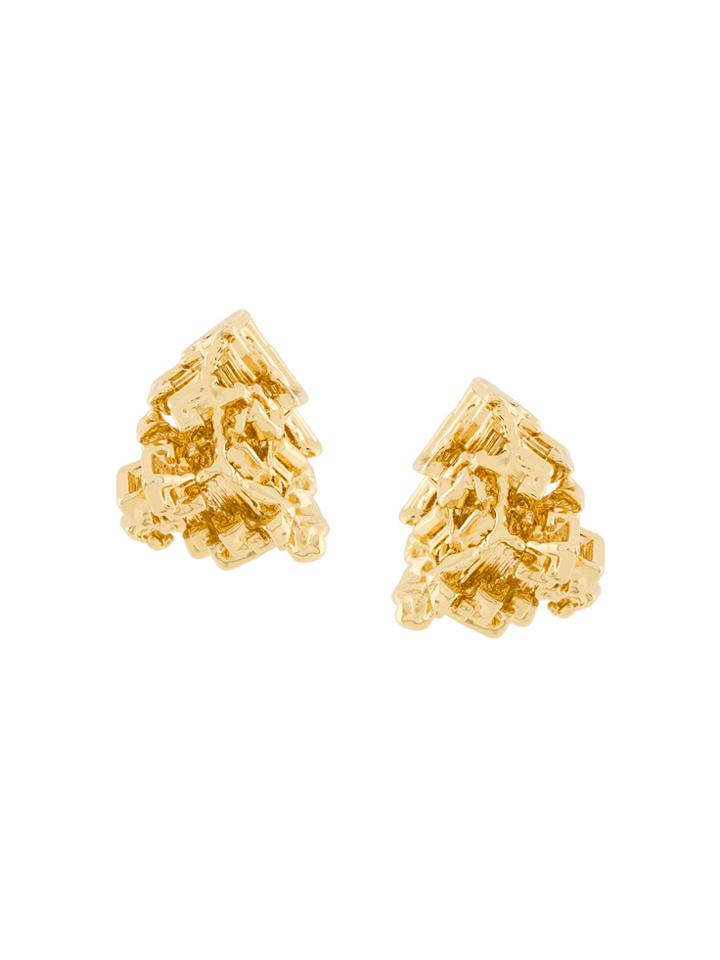 Coup De Coeur Vortex Stud Earrings - Metallic