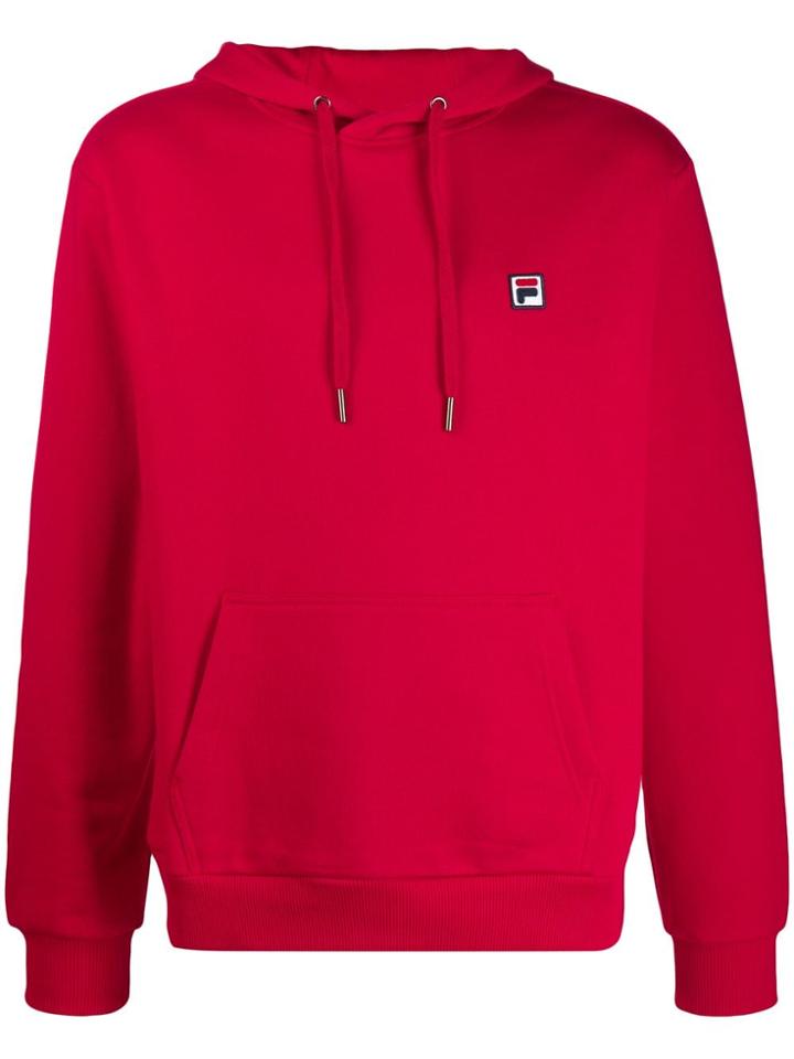 Fila Logo Patch Hoodie - Red