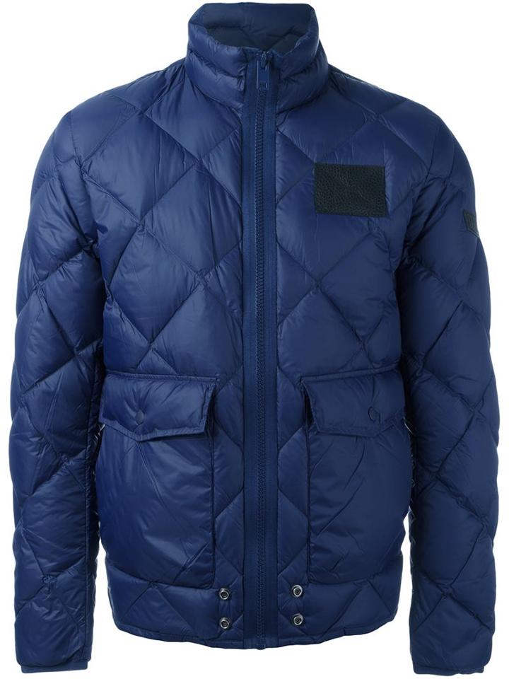 Diesel Patch Pocket Padded Jacket, Men's, Size: Large, Blue, Feather Down/polyamide