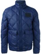 Diesel Patch Pocket Padded Jacket, Men's, Size: Large, Blue, Feather Down/polyamide
