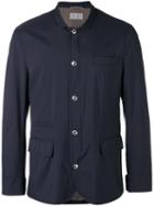 Brunello Cucinelli Buttoned Jacket, Men's, Size: 56, Blue, Cotton/nylon