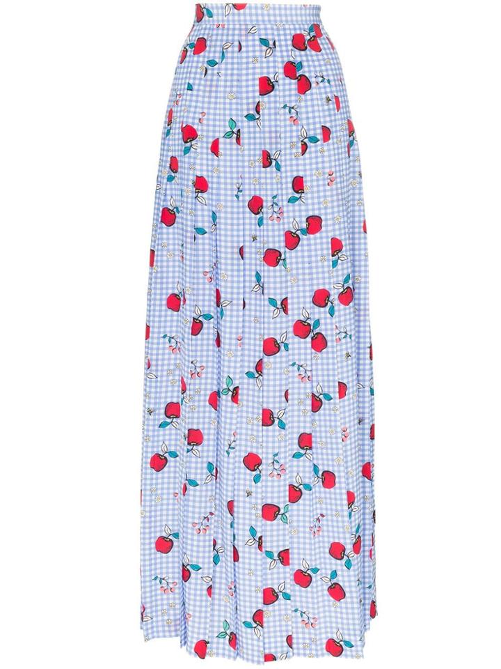Rebecca De Ravenel Al Fresco Silk Maxi Skirt - Blue