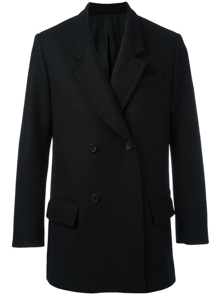 Ami Paris Double Breasted Short Coat - Black