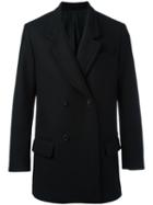 Ami Paris Double Breasted Short Coat - Black